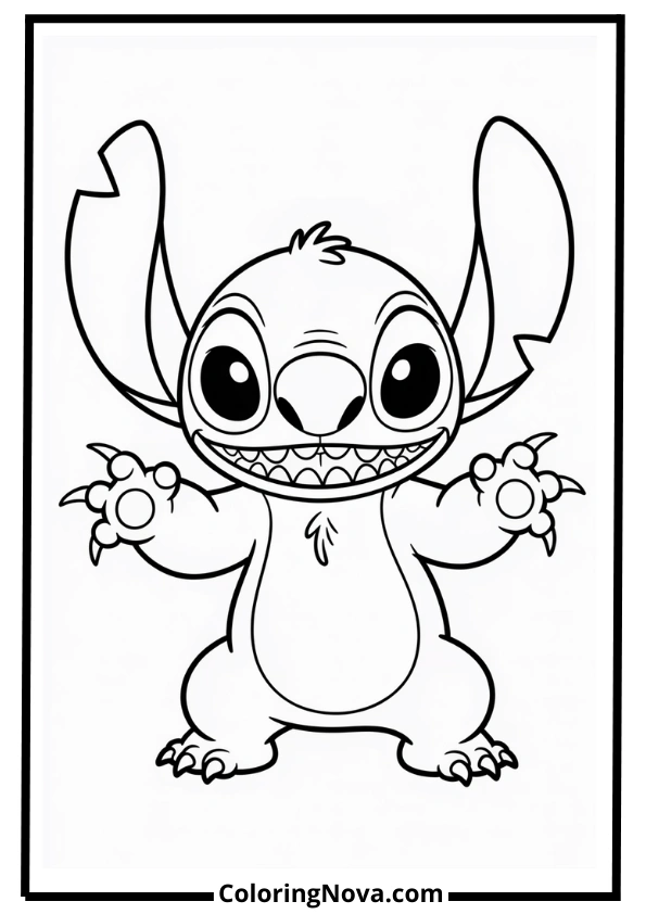 Angry Stitch Coloring Pages