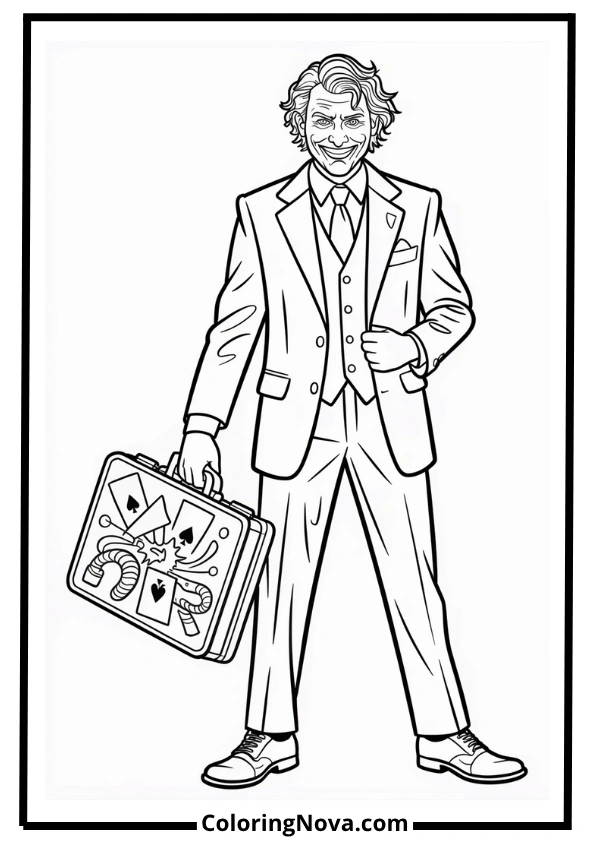 Businessman Joker Coloring Page