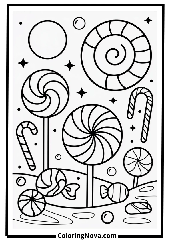 Candyland Fantasy Coloring Page