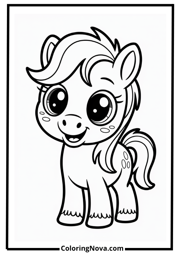 Cartoon Pony Coloring Page