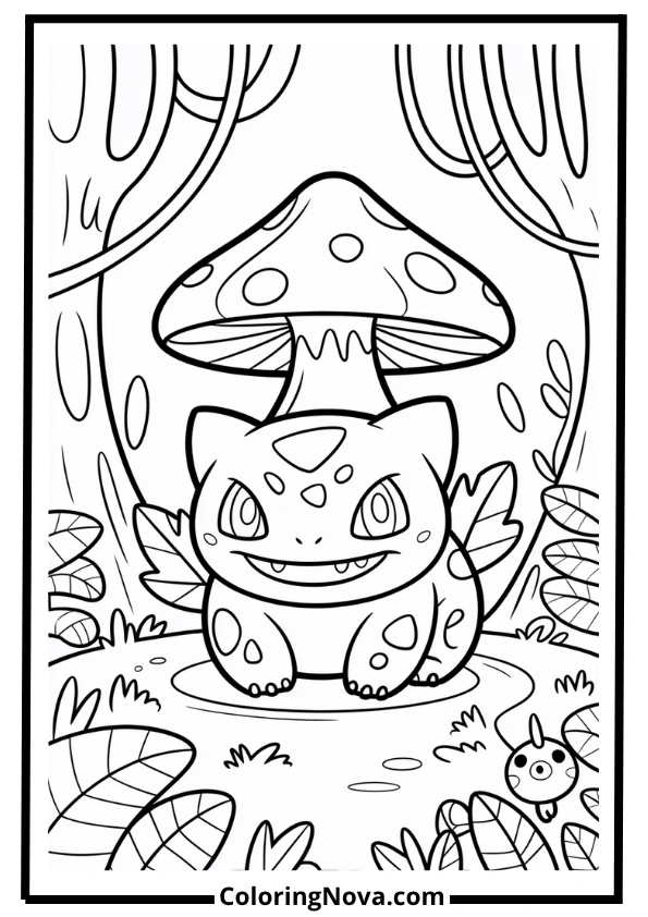Charmander Campfire Night Coloring Page