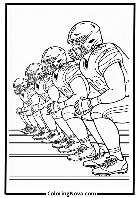Defensive Line Coloring Page