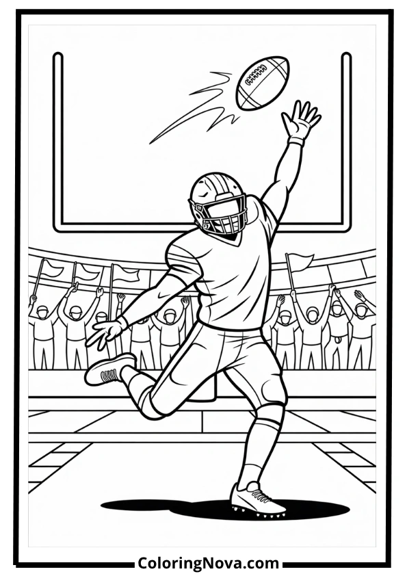 Field Goal Kick Coloring Page