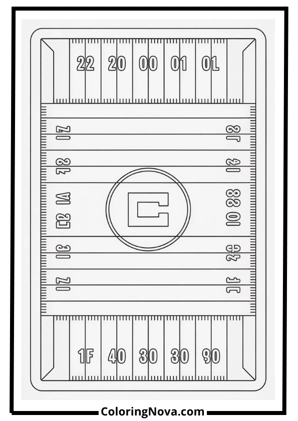 Football Field Diagram Coloring Page