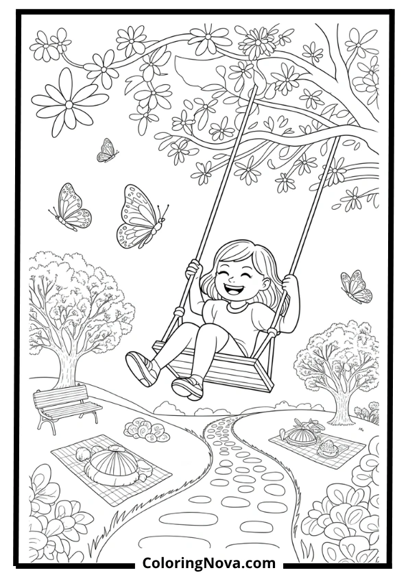 Girl in Blossom Park