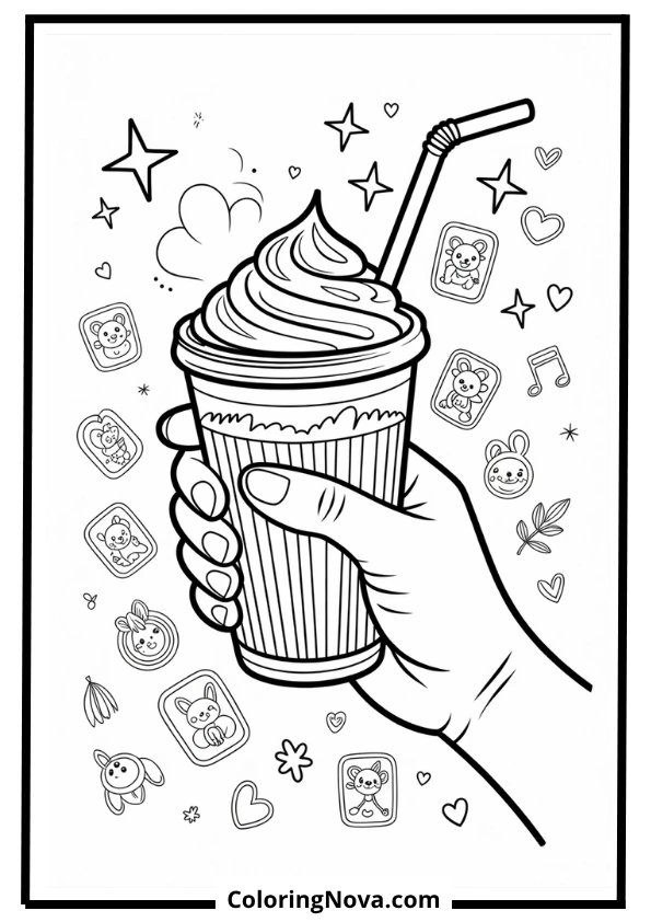 Hand with Iced Coffee