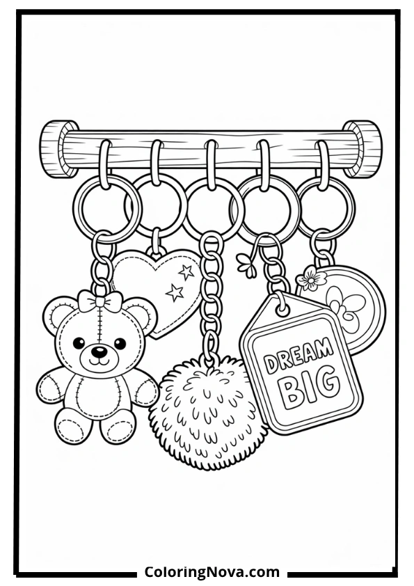 Kawaii Keychains Rack
