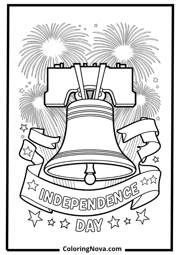 Liberty Bell and Fireworks