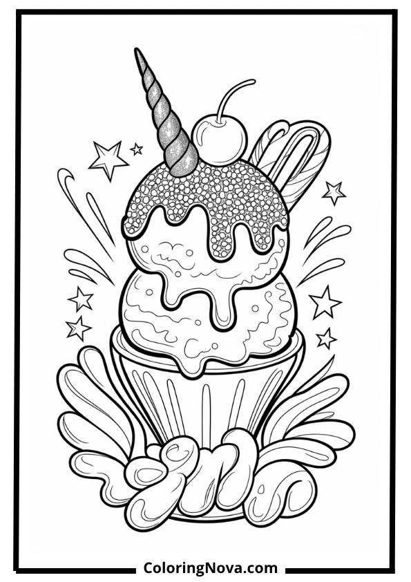 Magical Unicorn Sundae