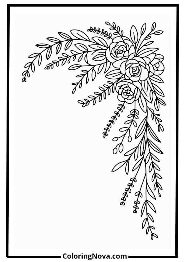 Mystical Shelf with Crystals Corner Coloring Page