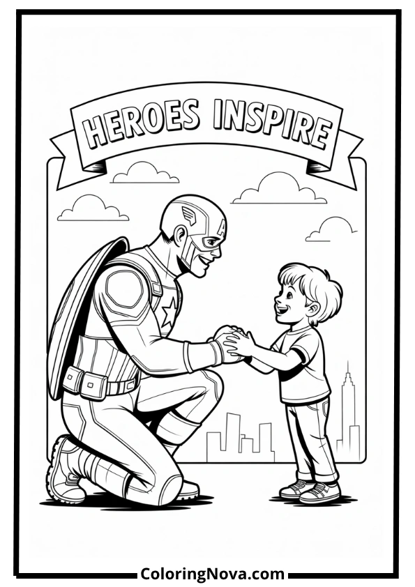 Peaceful Defender Coloring Page