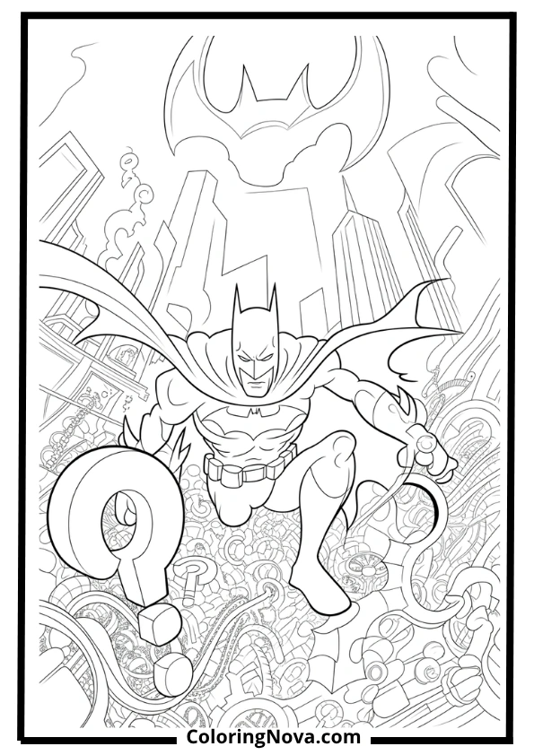 Riddler’s Trap Coloring Page