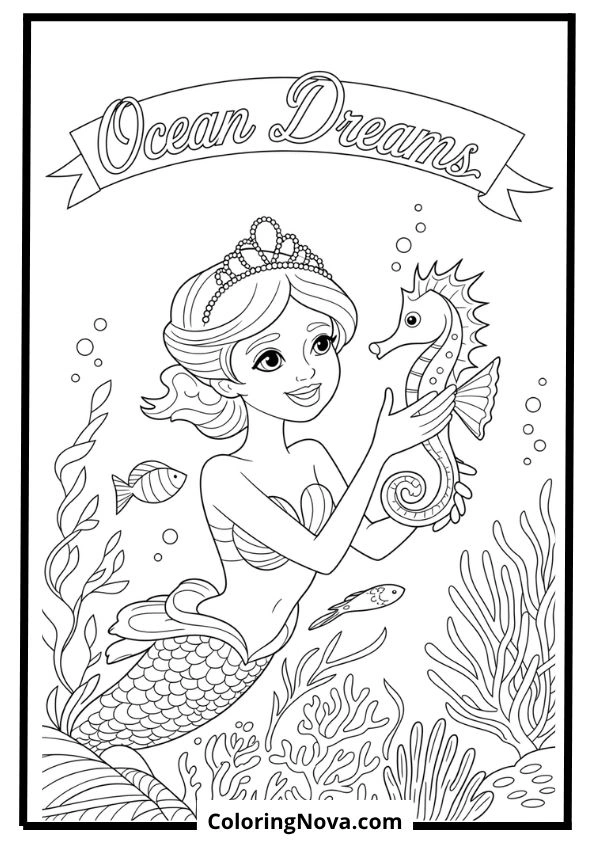 Seahorse Princess Tiara
