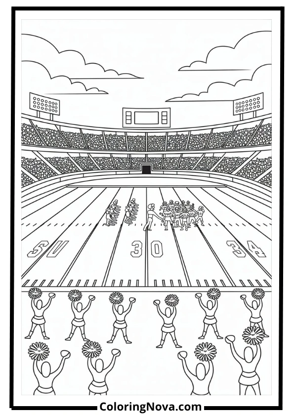 Stadium Showdown Coloring Page