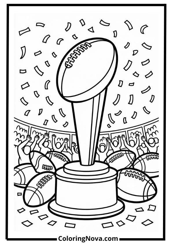 Super Bowl Trophy Coloring Page