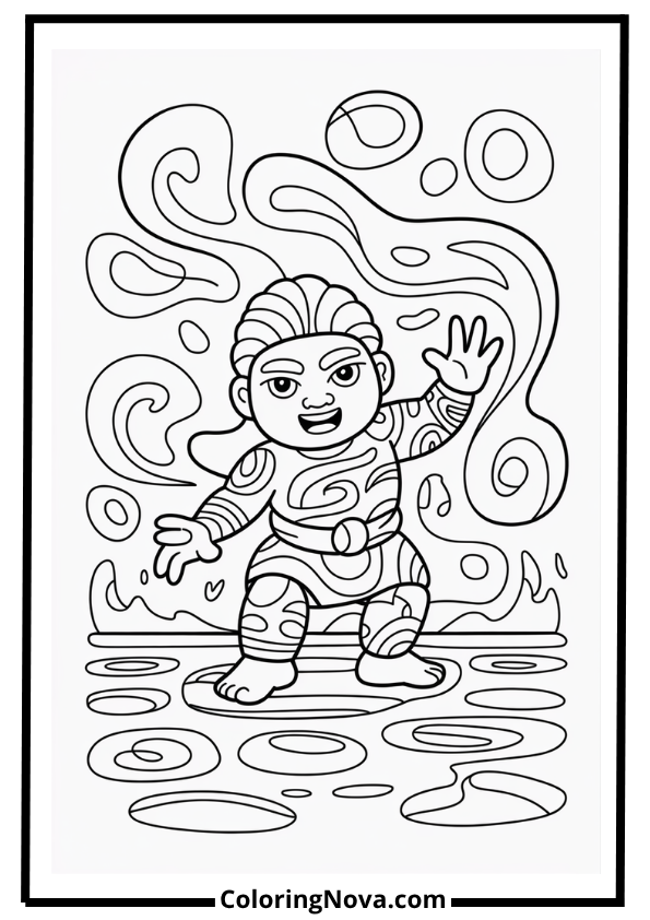 Te Kā Lava Monster Coloring Page