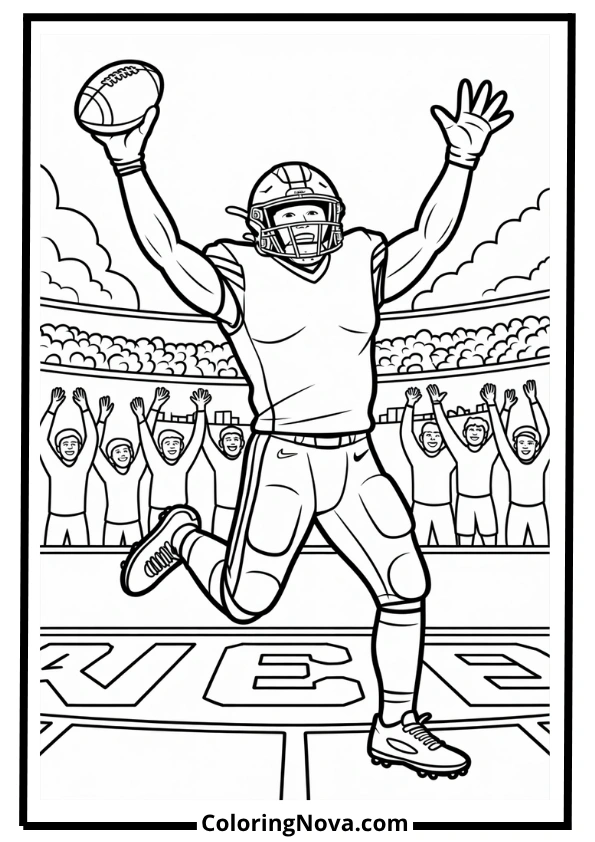 Touchdown Celebration Coloring Page