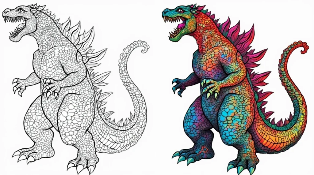 godzilla coloring pages