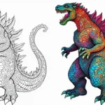godzilla coloring pages