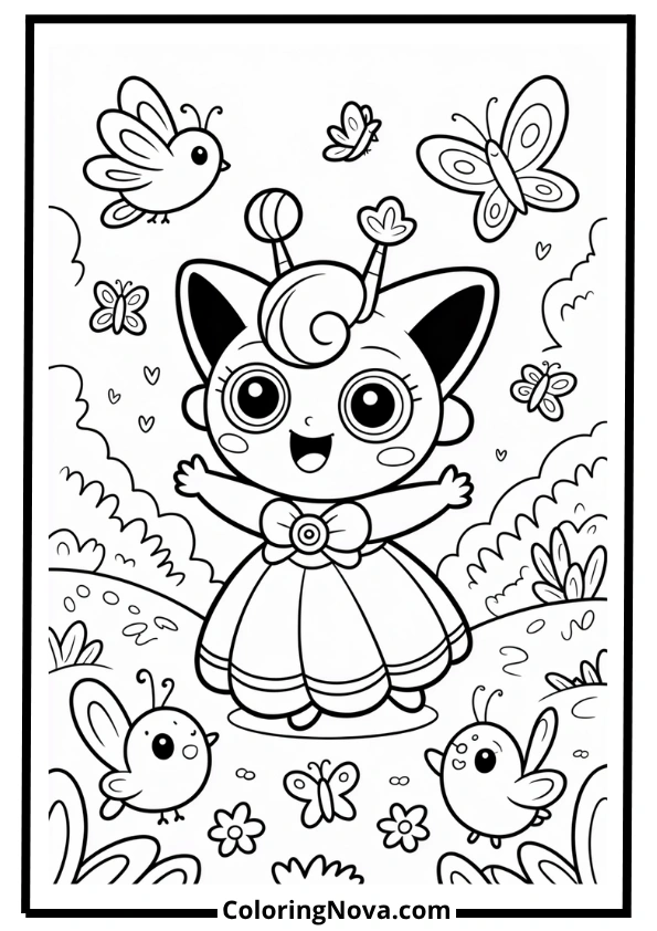 gardevoir enchanted forest coloring page