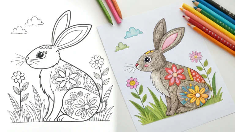 Bunny coloring pages