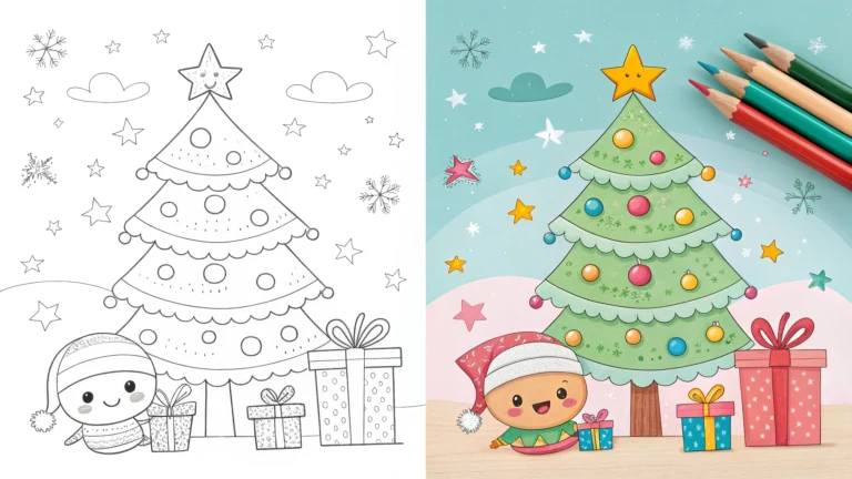 cute christmas coloring pages