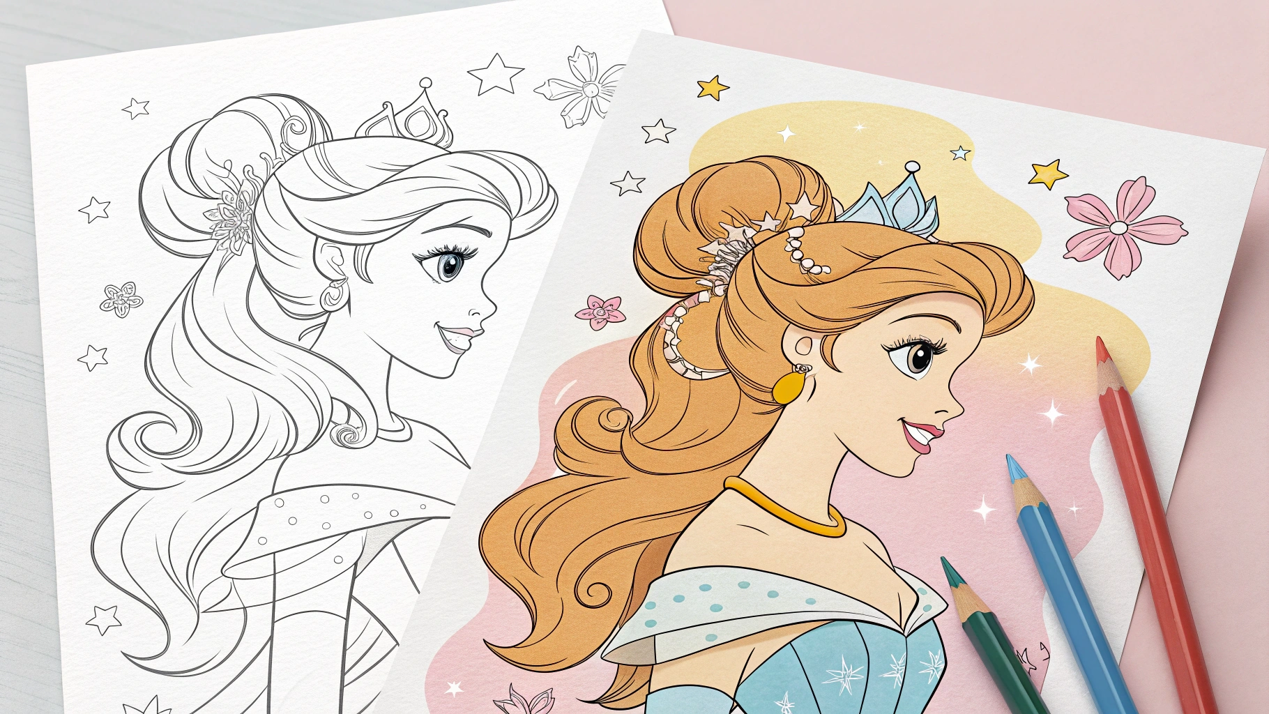 Disney princess coloring pages