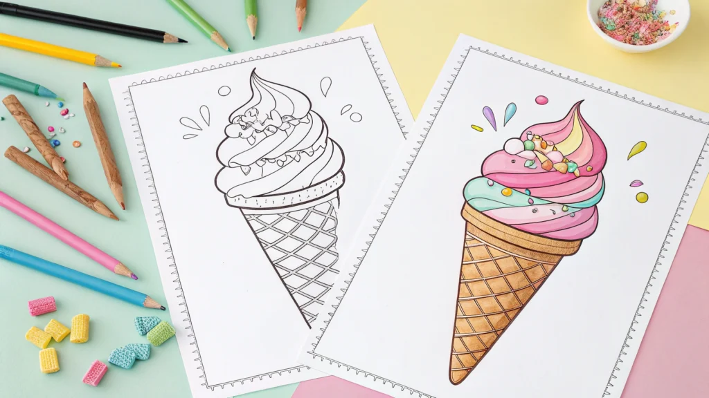 ice cream coloring pages