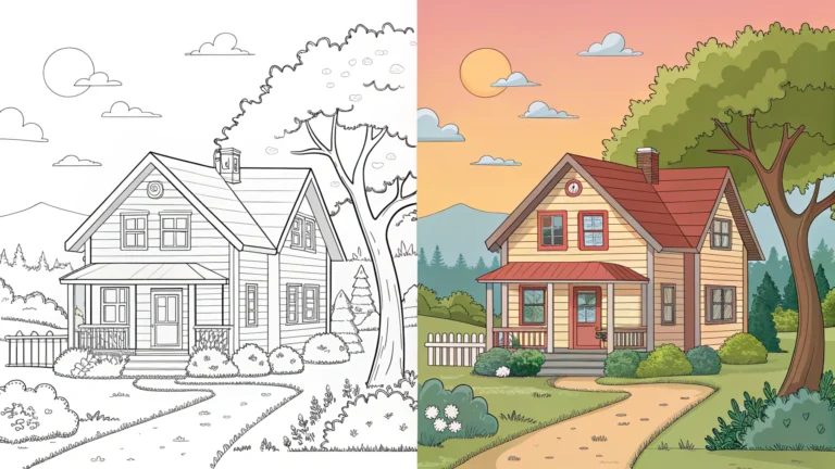 Little corner coloring pages