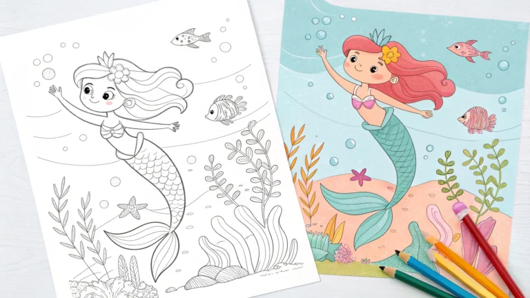 Mermaid coloring pages