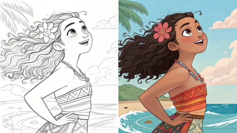 moana coloring pages
