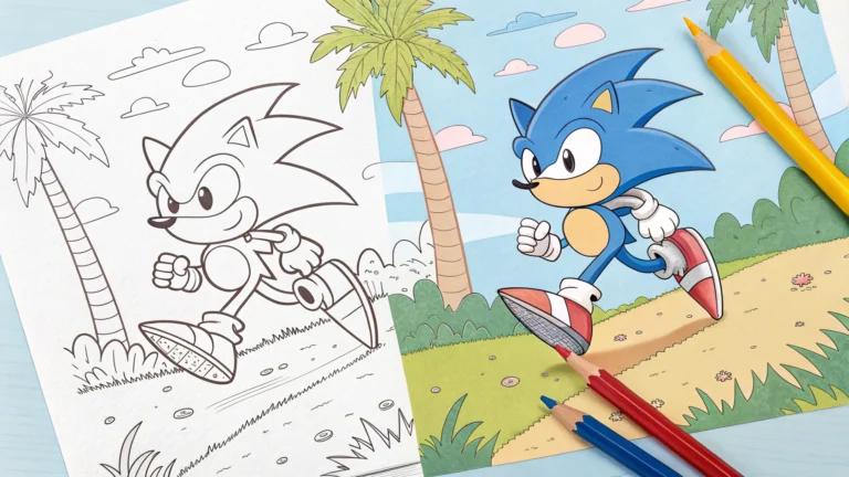 Sonic coloring pages