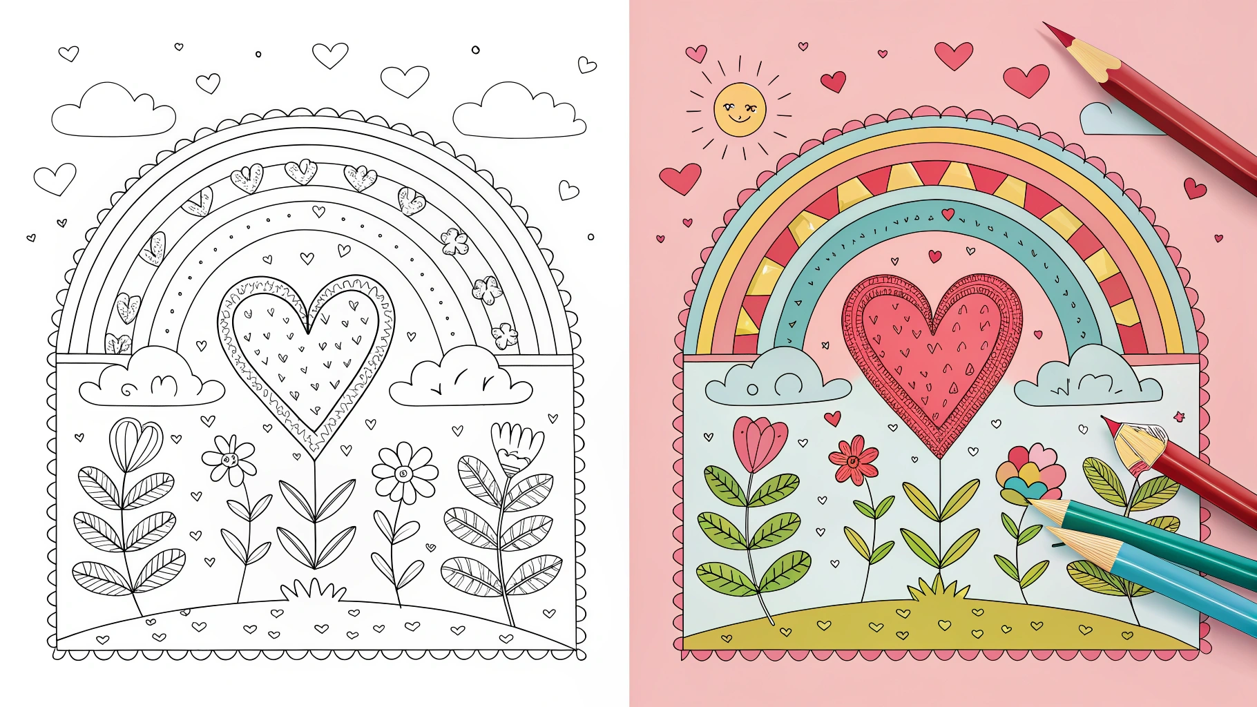 valentine's day coloring pages​