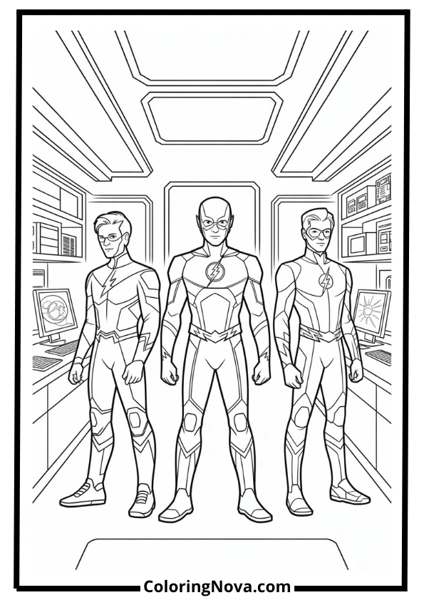 STAR Labs Scene Coloring Page
