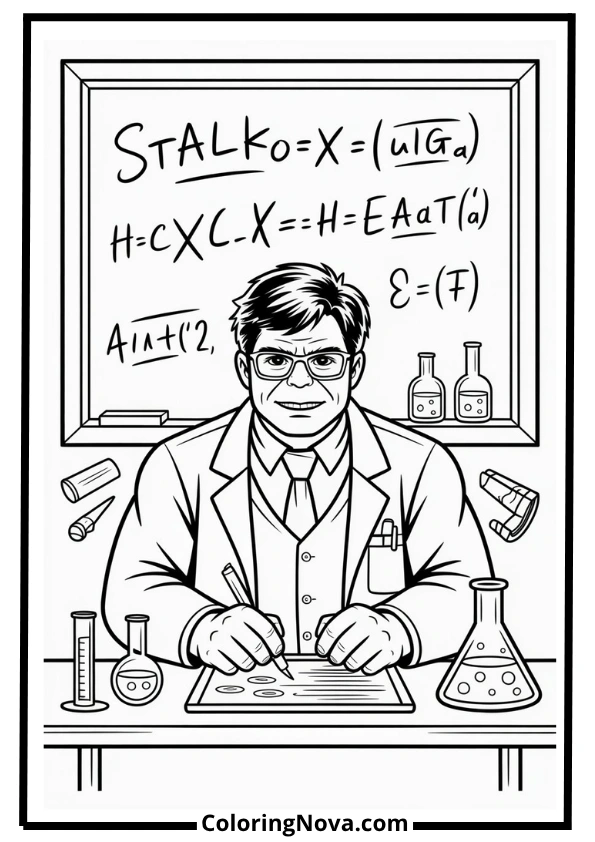 Smart Hulk Coloring Page