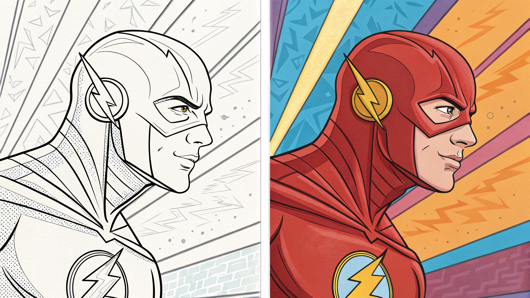 flash coloring pages