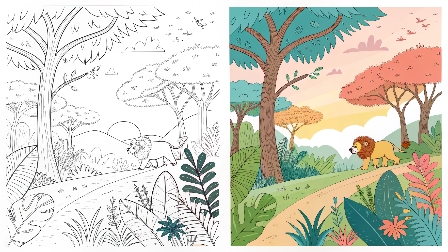 Jungle Coloring Pages