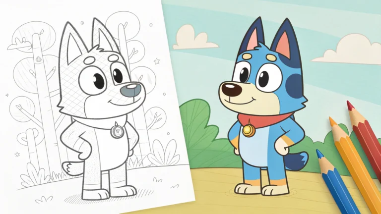 Bluey coloring pages