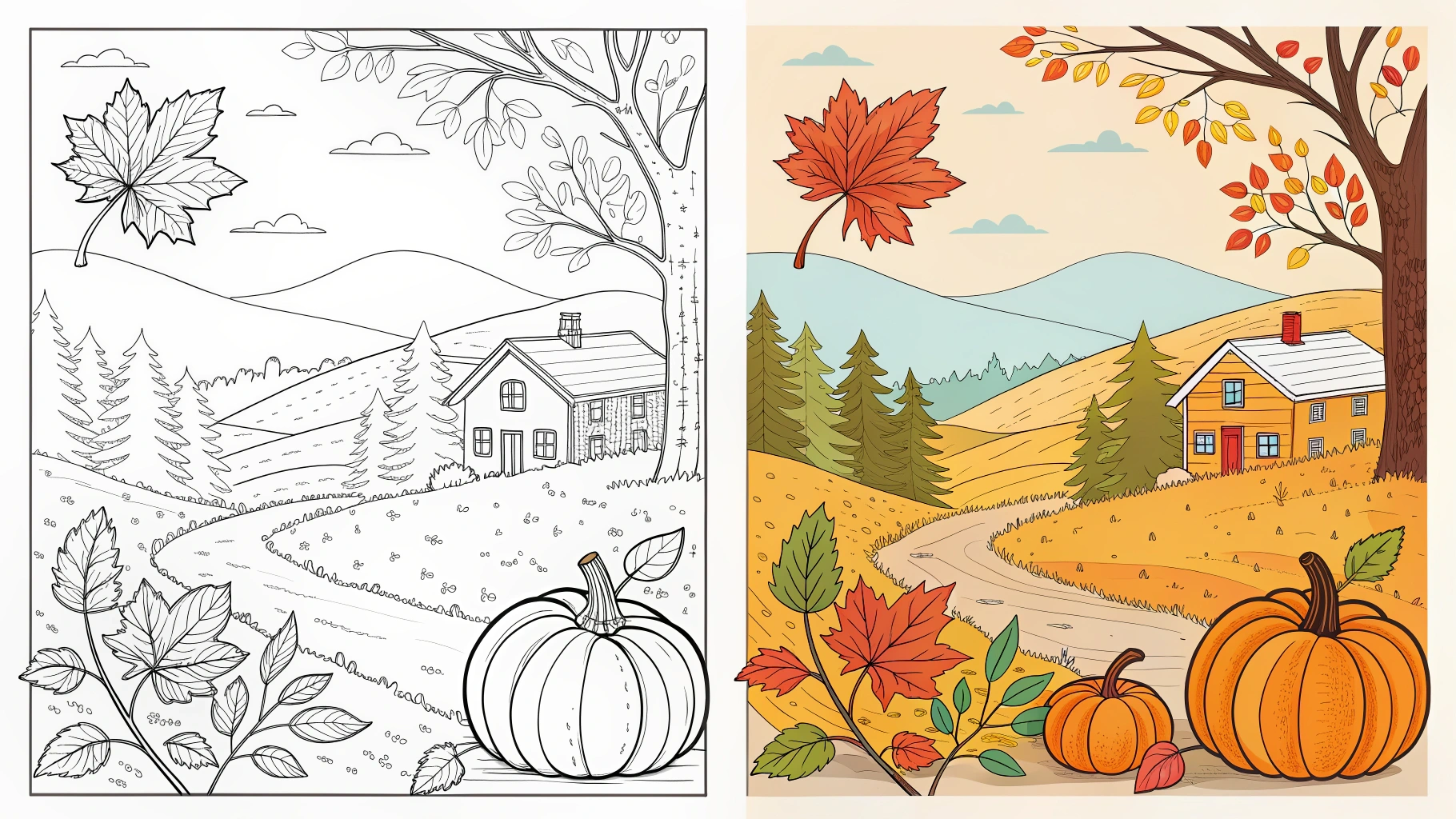 fall coloring pages