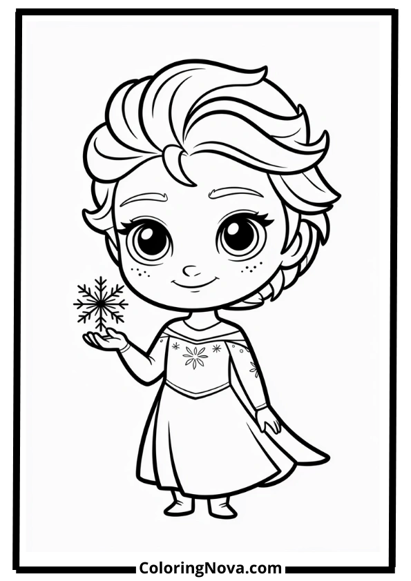 Baby Elsa Coloring Pages