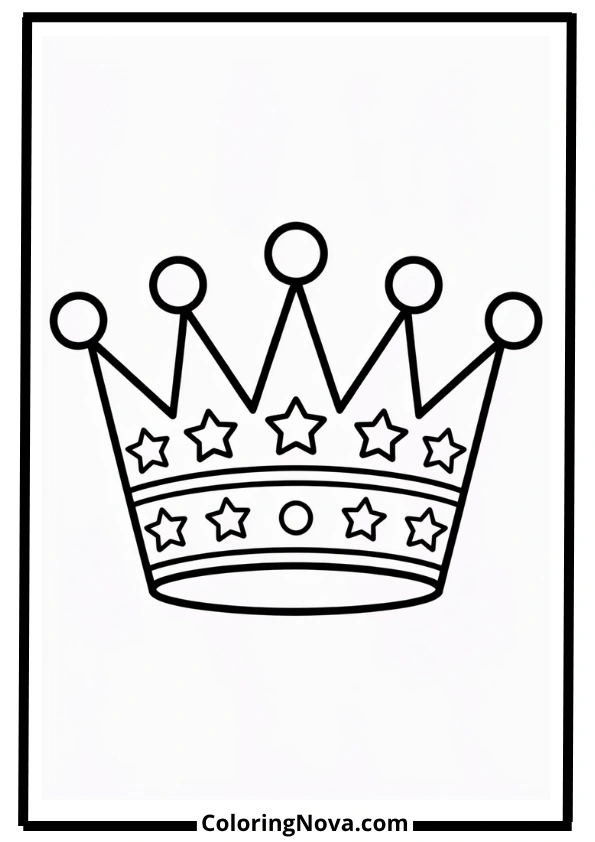 Christmas Crown Coloring Page