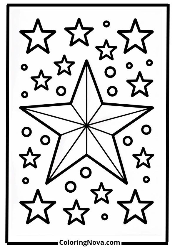 Christmas Star Coloring Page