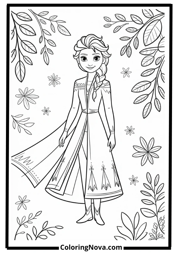 Elsa Frozen 2 Adventure Coloring Pages