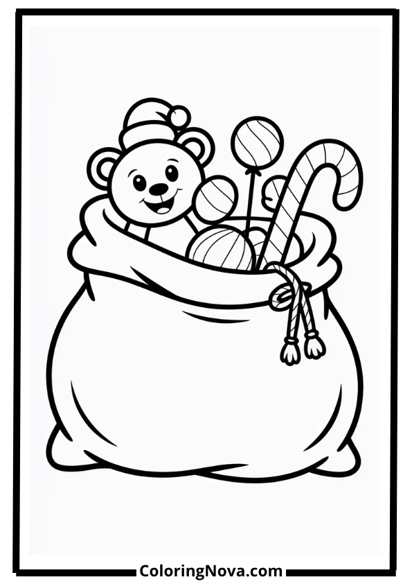 Santa Bag Coloring Page