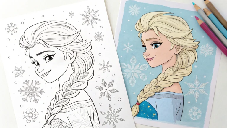 elsa coloring page​