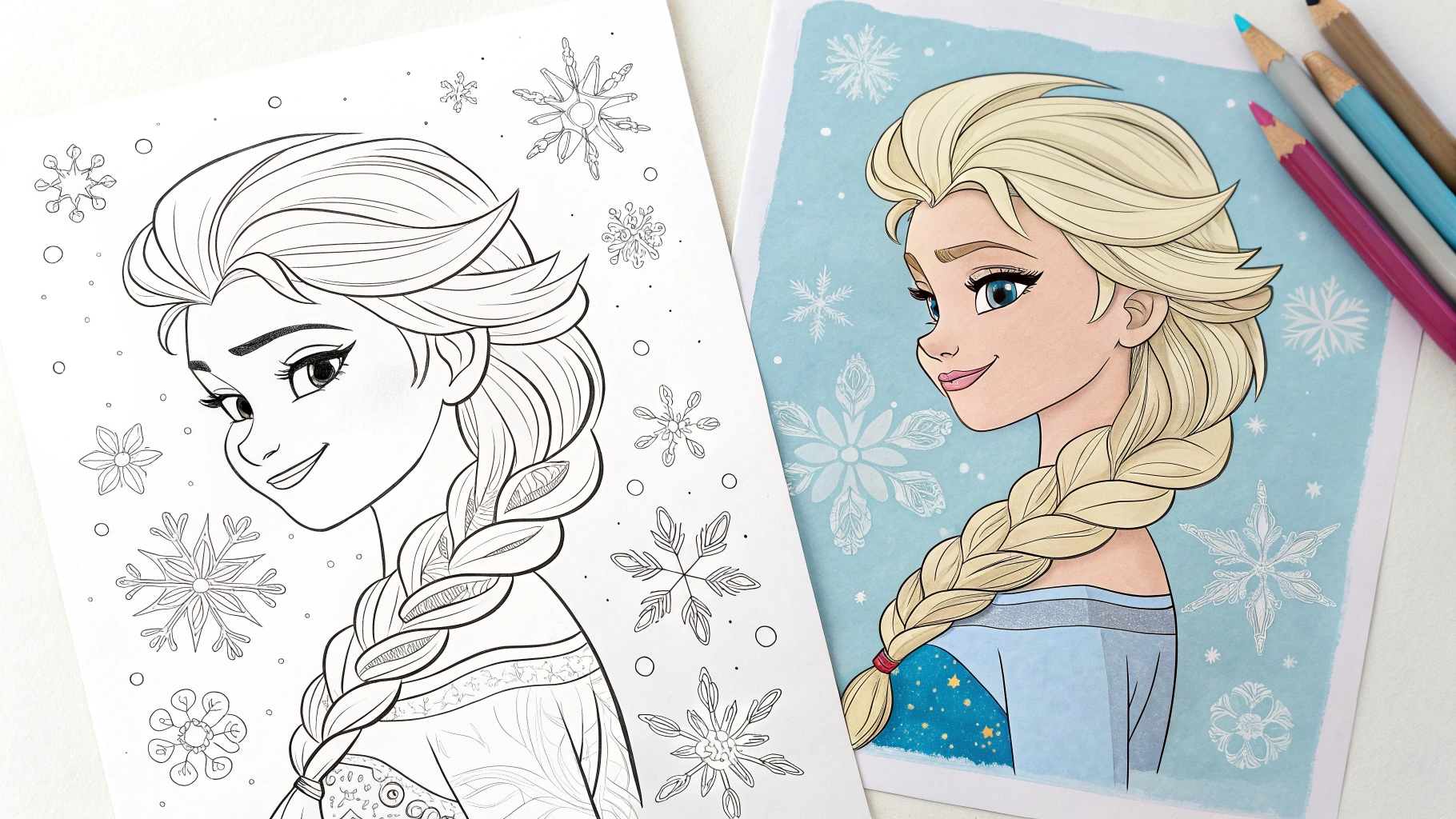elsa coloring page​
