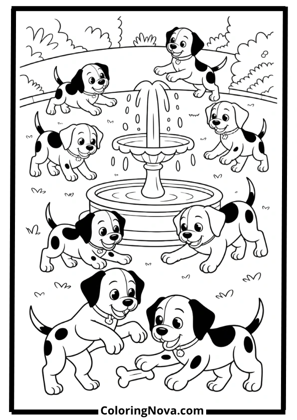 101 Dalmatians Playtime Coloring Pages