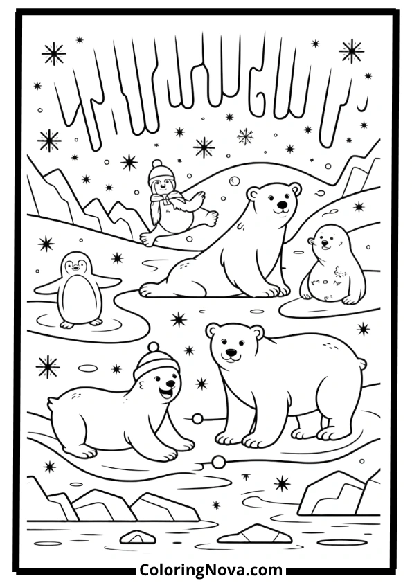 Arctic Friends Coloring Pages