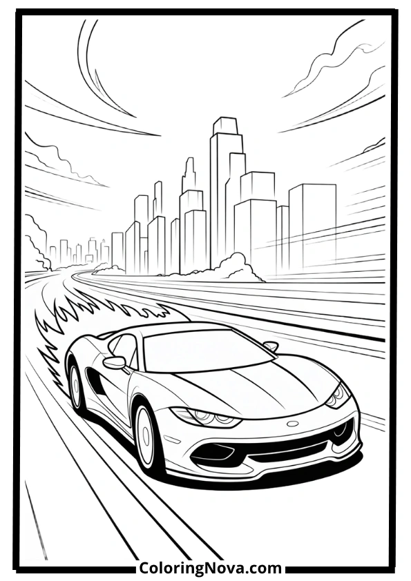 Cool Car Racer Coloring Pages