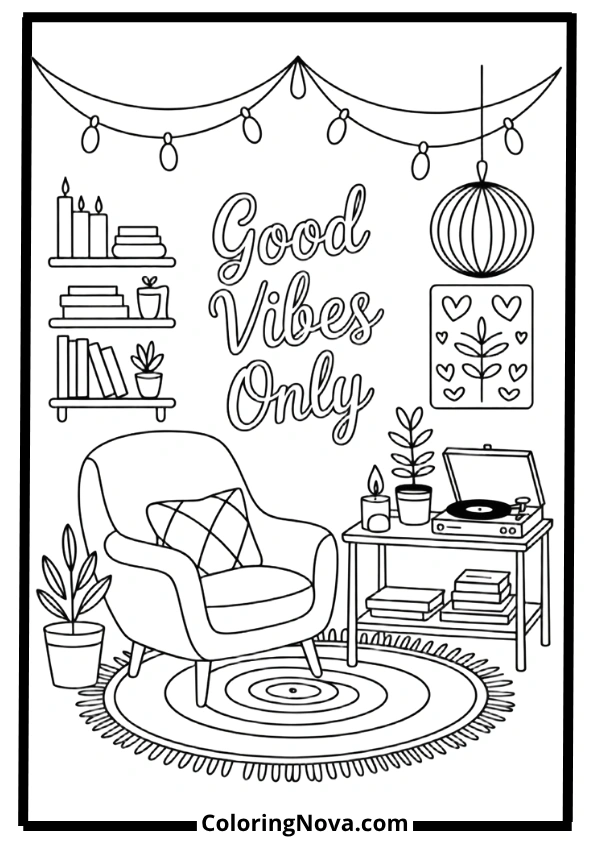 Cool Chill Vibes Coloring Pages